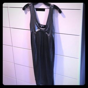 Silver mini dress